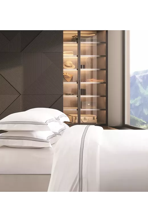 ASPEN1 D.GREY EMBROIDERY ΣΕΤ ΣΕΝΤΟΝΙΑ Υ/Δ 240Χ270CM 2*50X70CM 100% COT/SATIN 400TC