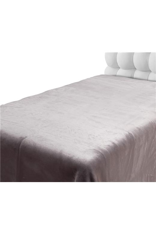 Βελουτέ κουβέρτες (160cm x 220cm) ανοιχτό γκρί