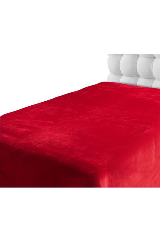 Βελουτέ κουβέρτες (160cm x 220cm) κόκκινο