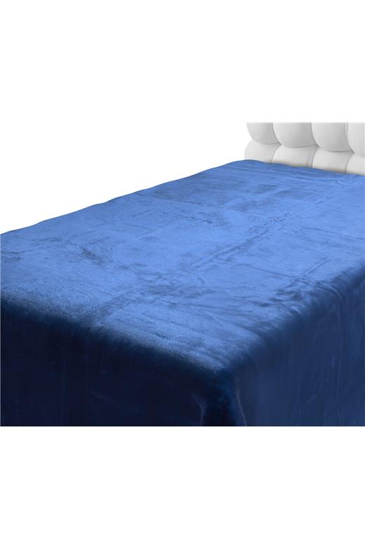Βελουτέ κουβέρτες (220cm x 240cm) μπλέ