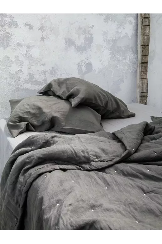 Κουβερλί Linen - Dark Gray