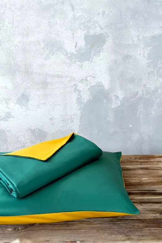 Σετ Παπλωματοθήκη Abalone - Green / Mustard Beige