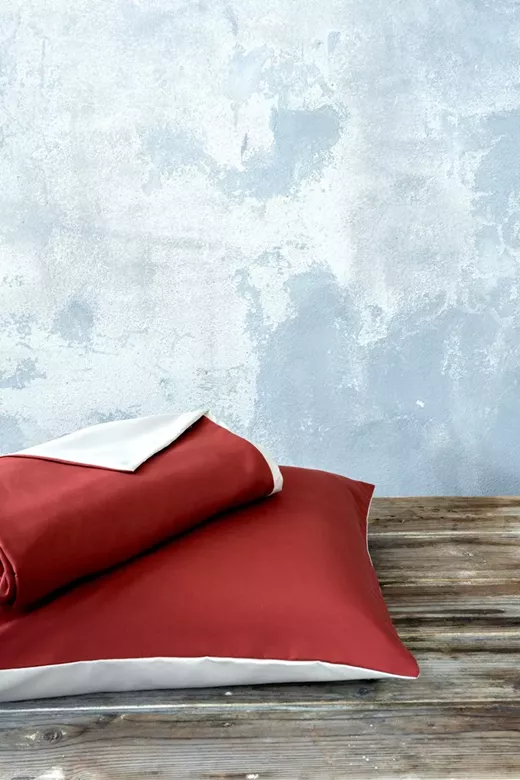 Σετ Παπλωματοθήκη Abalone - Wine Red / Light Beige