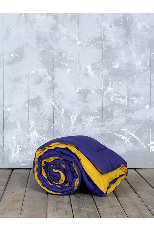 Πάπλωμα Abalone - Blue / Mustard Beige