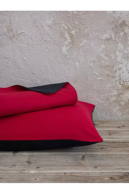 Σετ Παπλωματοθήκη Abalone - Ruby Red / Black