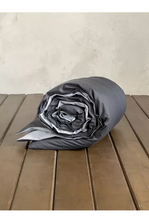 Παπλωματοθήκη Colors - Shiny Gray / Midnight Gray