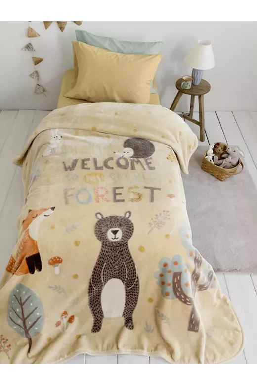 Κουβέρτα Βελουτέ Secret Forest