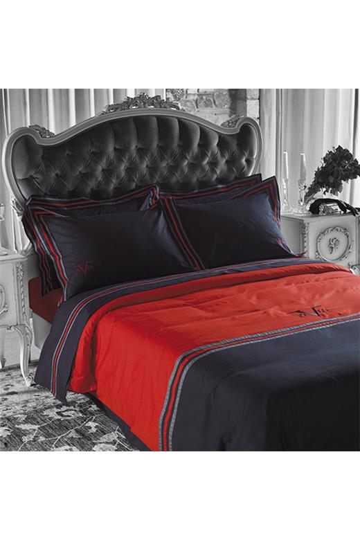 Παπλωματοθήκη Υπέρδιπλη (Σετ) (230X250) Mcdecor Gramma Red - MCDECOR