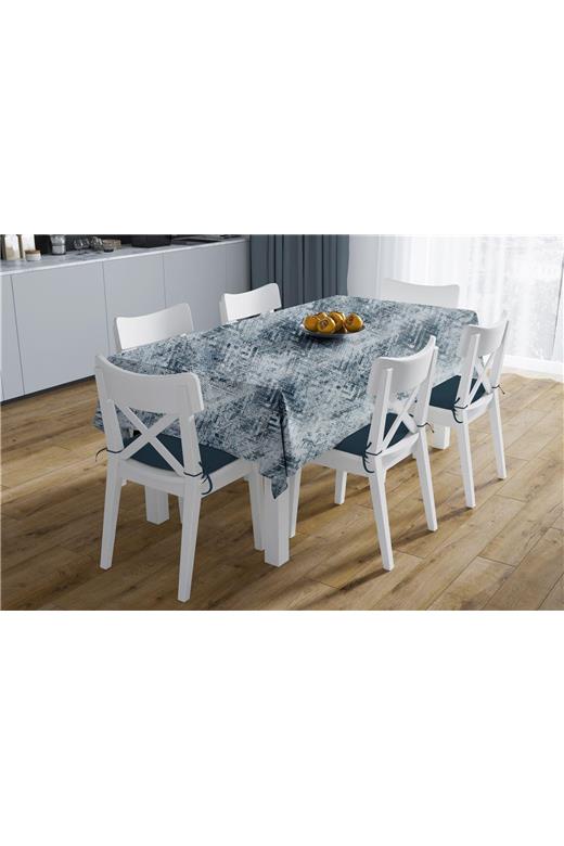Τραπεζομάντηλο Αλέκιαστο Skid Marks 471 180X300 Blue 70/30 Cott/Pol