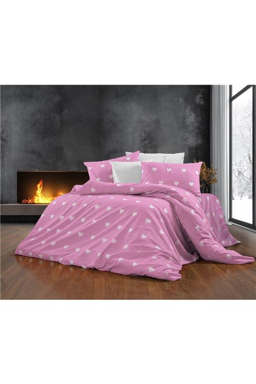 Σεντόνια Εμπριμέ Σετ 4 τεμ Αίσθησις 608 220X240 Pink 70/30 Cott/Pol