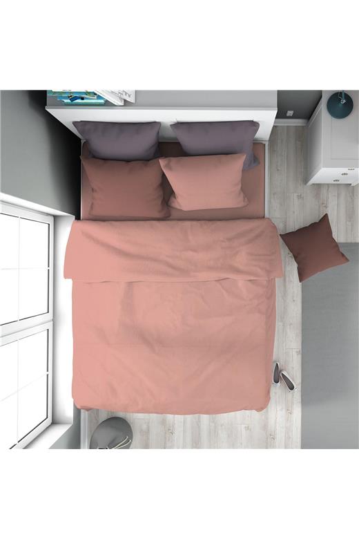 Παπλωματοθήκη Solid 503 160X240 Dusty Rose 100% Cotton
