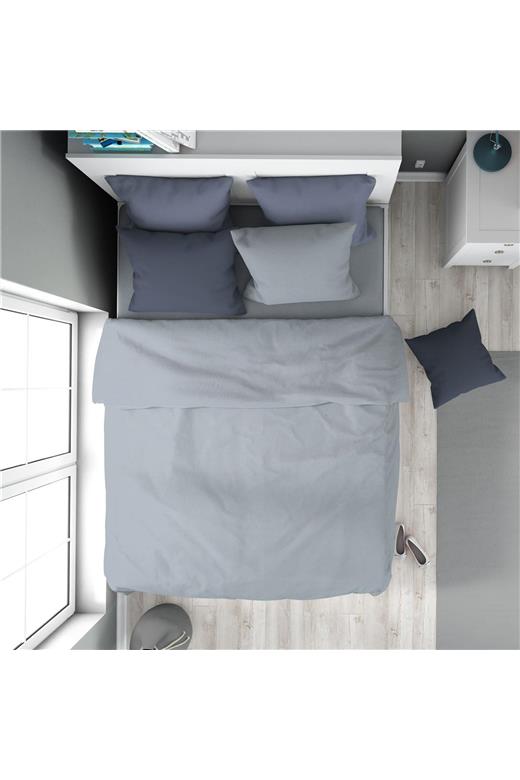 Παπλωματοθήκη Solid 505 160X240 Light Blue-Grey 100% Cotton