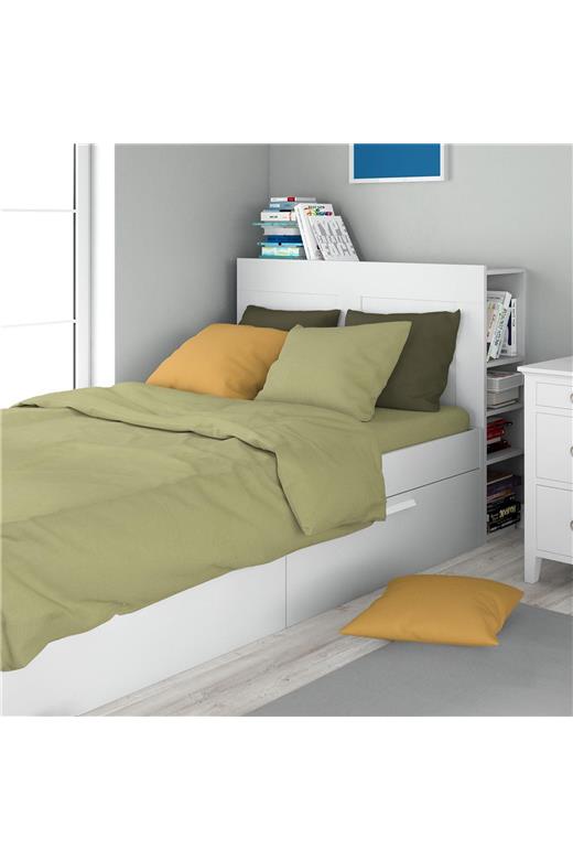 Σεντόνι Σετ 2 τεμ Solid 504 160X240 Olive 100% Cotton