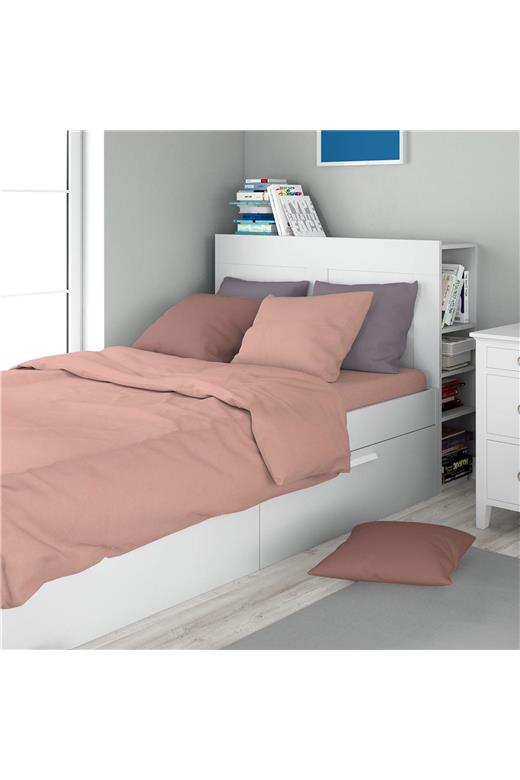 Σεντόνια Σετ 3 τεμ Solid 503 160X240 Dusty Rose 100% Cotton
