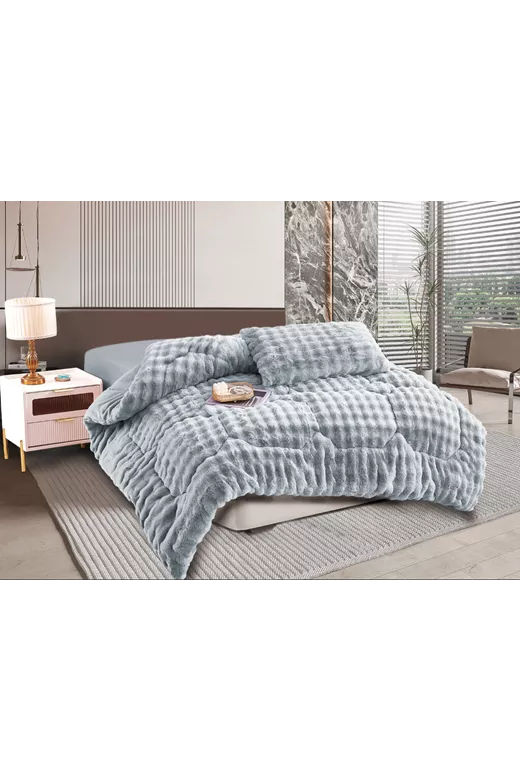 Κουβερτοπάπλωμα burble (240cm x 260cm) γκρί