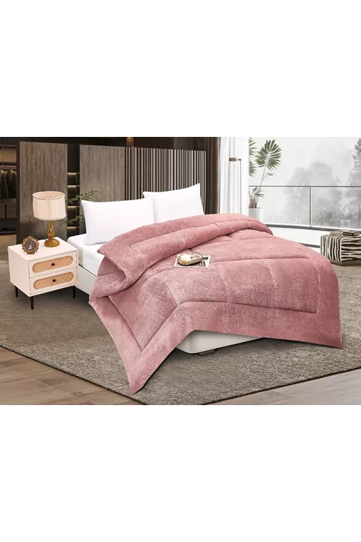 Κουβερτοπάπλωμα solid (240cm x 260cm) old rose