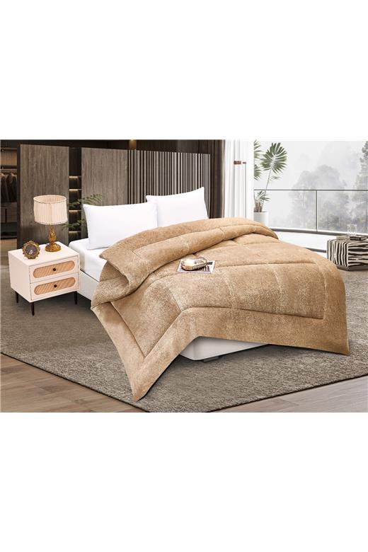 Κουβερτοπάπλωμα solid (220cm x 240cm) light brown