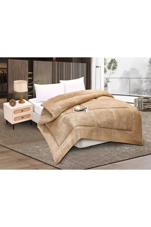 Κουβερτοπάπλωμα solid (220cm x 240cm) light brown