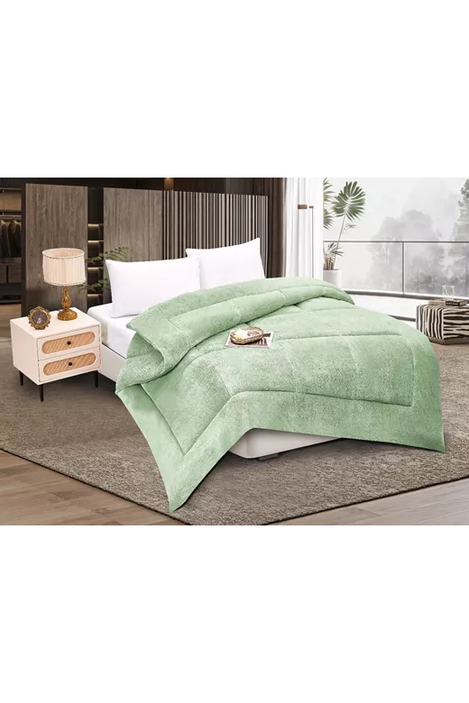 Κουβερτοπάπλωμα solid (240cm x 260cm) light green