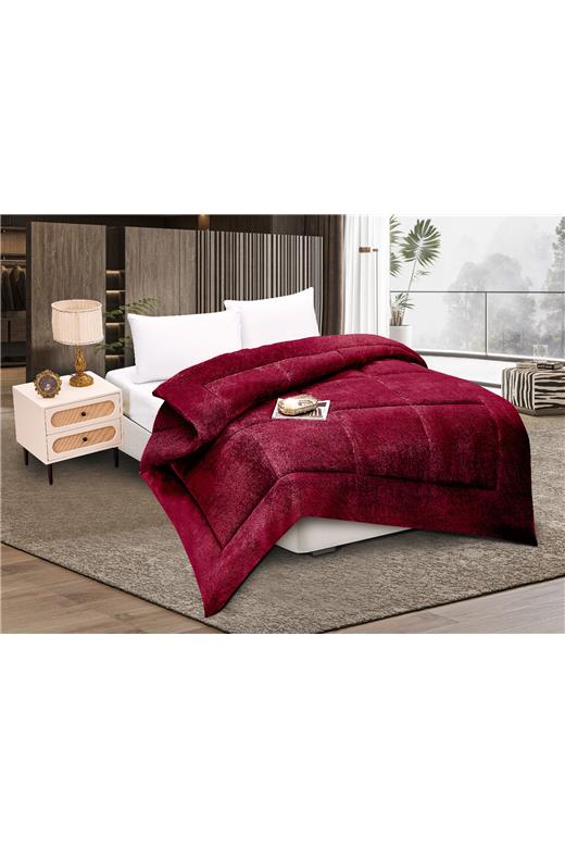 Κουβερτοπάπλωμα solid (160cm x 220cm) burgundy