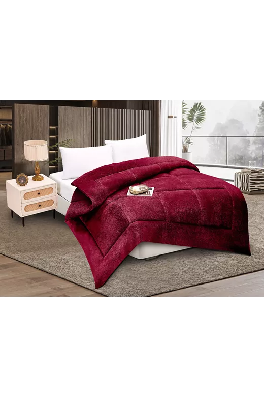 Κουβερτοπάπλωμα solid (220cm x 240cm) burgundy