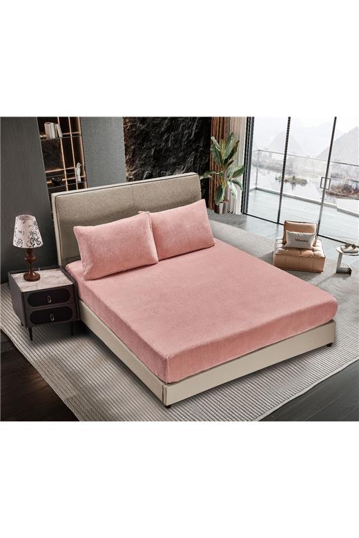 Σεντόνι fleece solid (100cm x 200cm ) old rose