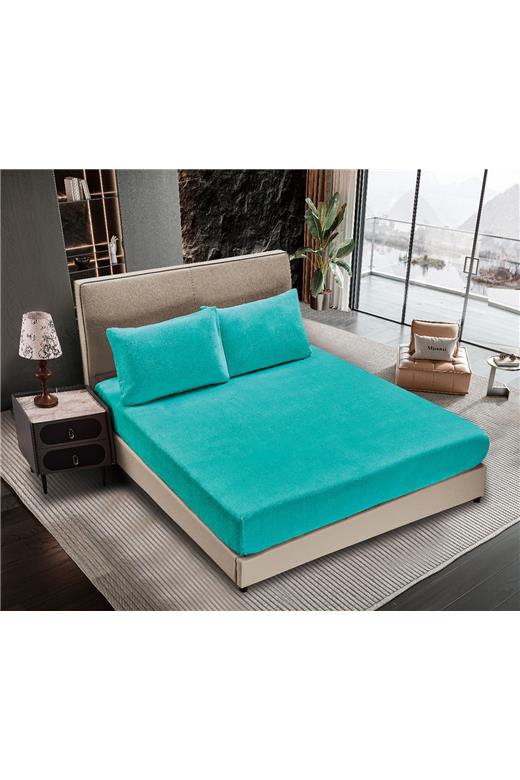 Σεντόνι fleece solid (100cm x 200cm ) tile blue 