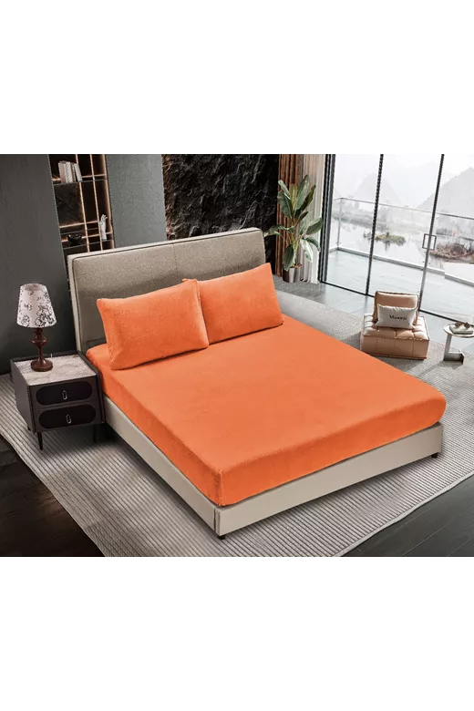 Σεντόνι fleece solid (100cm x 200cm ) copper tan