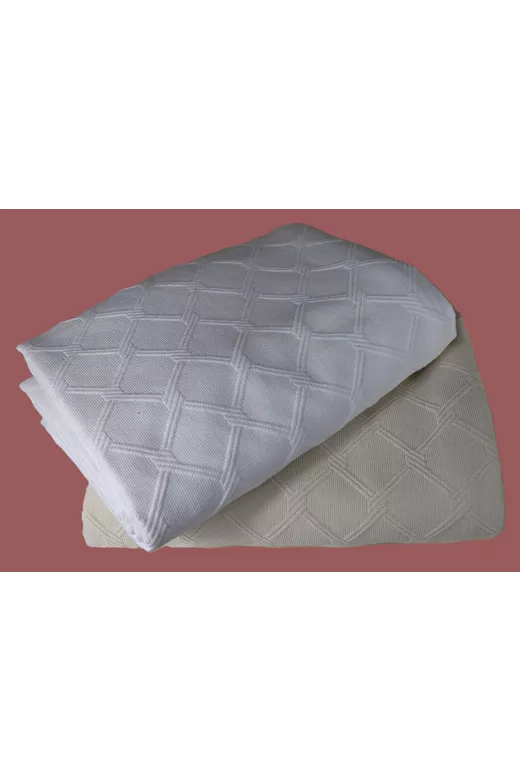 ΚΟΥΒΕΡΤΑ ΠΙΚΕ ΒΑRΟΝΙ 100%CΟΤΤΟΝ ΛΕΥΚΟ - 240X255