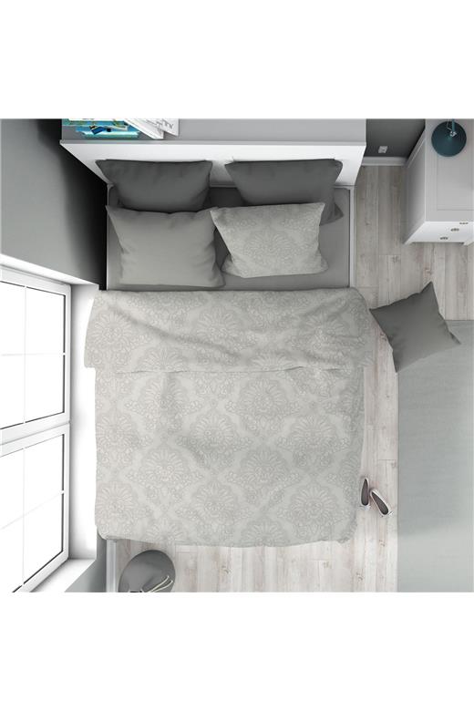 Παπλωματοθήκη Εμπριμέ Άρτεμις 701 160X240 Grey 100% Cotton