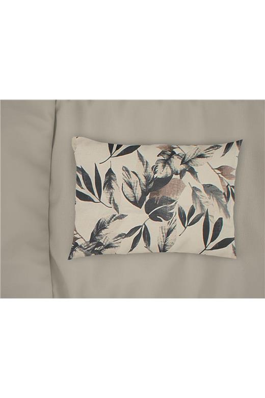 Μαξιλαροθήκη Εμπριμέ Ευριδίκη 710 50X70 Ecru-Black 100% Cotton