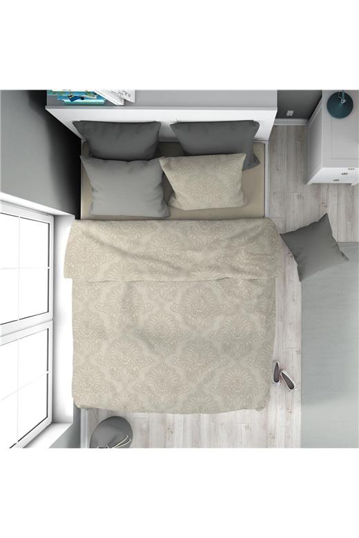 Παπλωματοθήκη Εμπριμέ Άρτεμις 702 160X240 Beige 100% Cotton