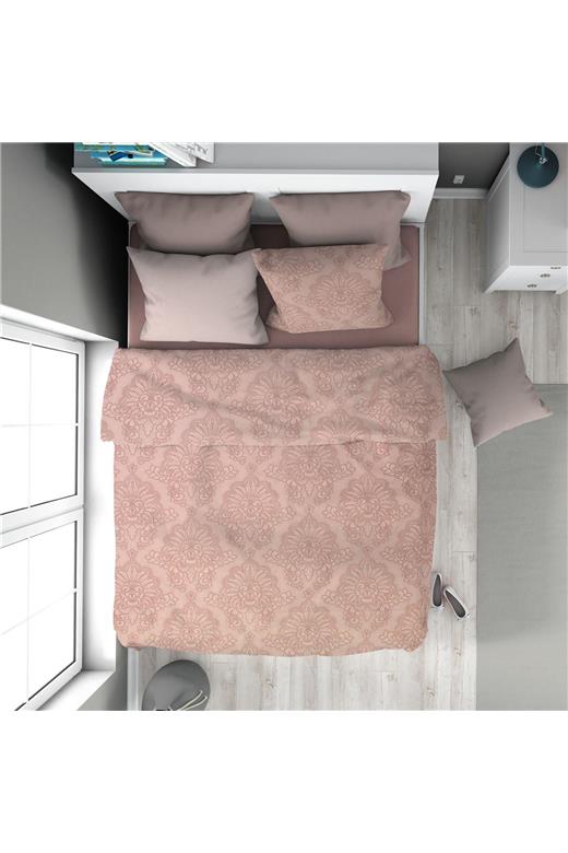 Παπλωματοθήκη Εμπριμέ Άρτεμις 703 160X240 Dusty Rose 100% Cotton