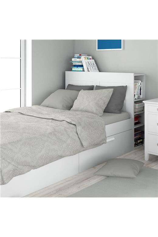 Σεντόνια Εμπριμέ Σετ 3 τεμ Άρτεμις 701 160X240 Grey 100% Cotton