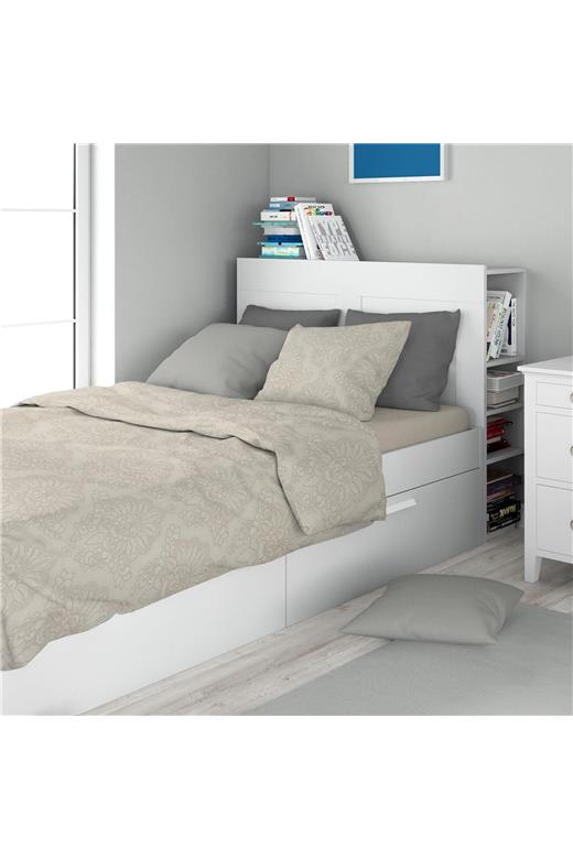 Σεντόνια Εμπριμέ Σετ 3 τεμ Άρτεμις 702 160X240 Beige 100% Cotton