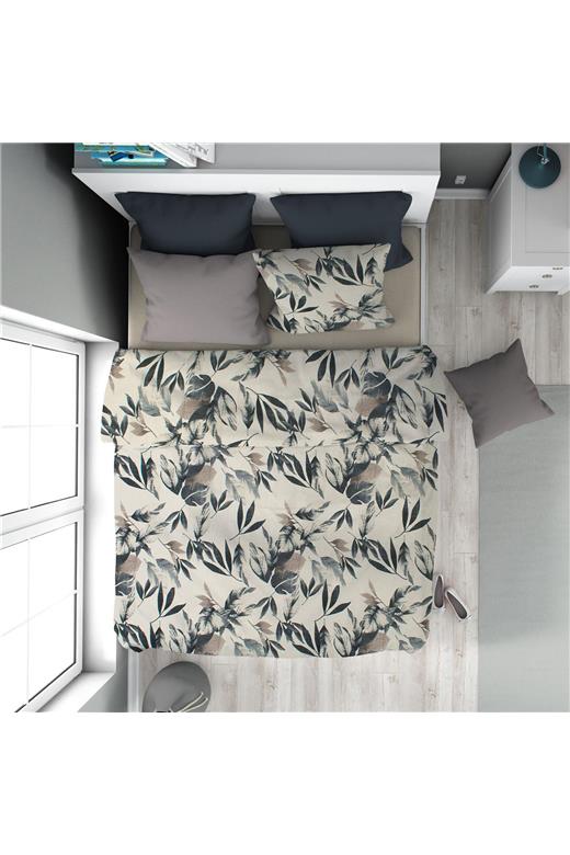 Πάπλωμα Εμπριμέ Ευριδίκη 710 160X240 Ecru-Black 100% Cotton