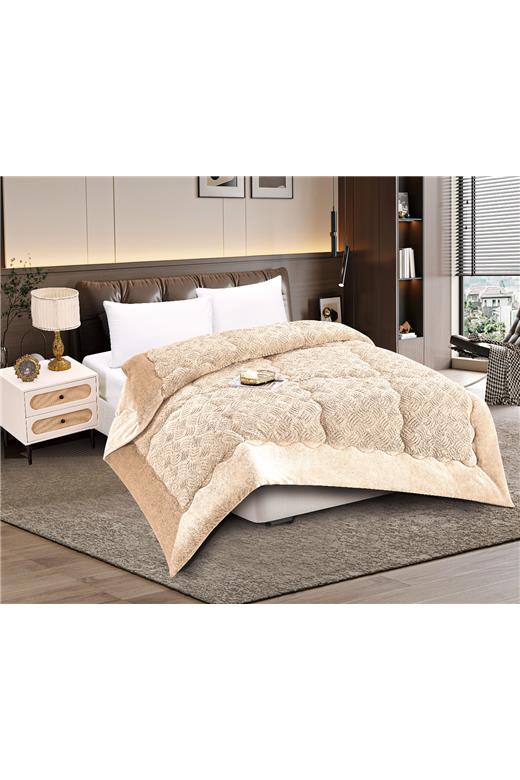 Κουβερτοπάπλωμα pv plush (220cm x 240cm) cream
