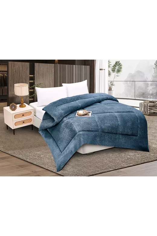Κουβερτοπάπλωμα solid (220cm x 240cm) navy