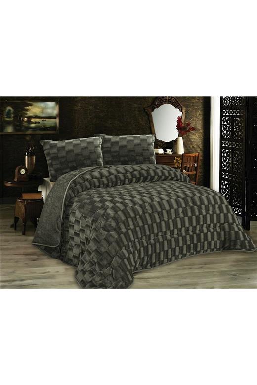 Κουβερτοπάπλωμα με εφέ Fleece 750 gsm 1940 Olive 160X220 100% Polyester
