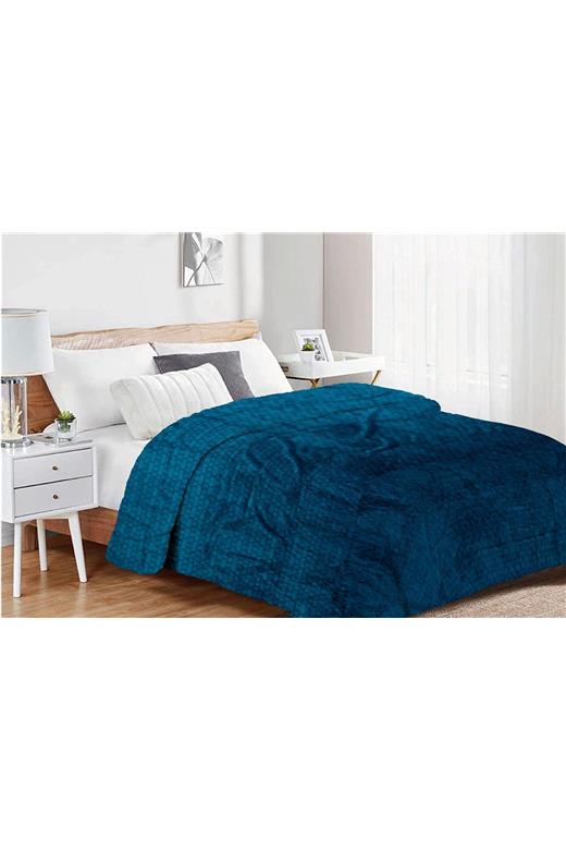 Κουβέρτα Coral Fleece Jacquard Brick 03 160X220 Petrol 100% Polyester