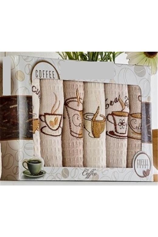 Σέτ(6τμχ) Ποτηρόπανο(040X060) Waffle - MCDECOR