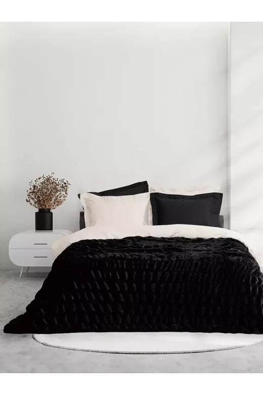 Κουβέρτα Mossy - Black