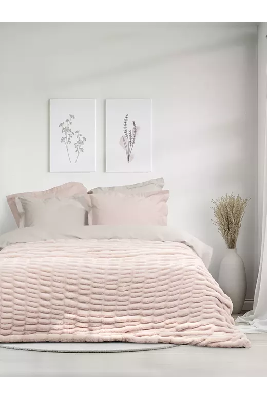 Κουβέρτα Mossy - Light Pink