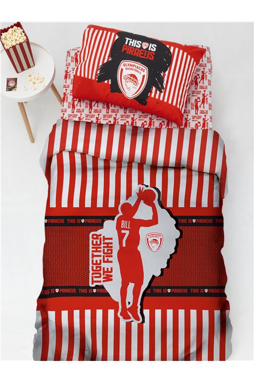 Σετ Παπλωματοθήκη Μονή Olympiacos B.C. 170x250 BC8