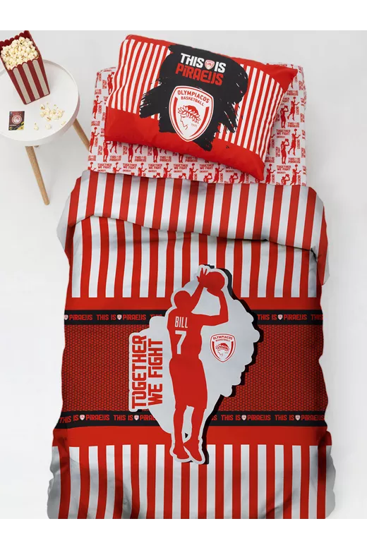 Σετ Παπλωματοθήκη Μονή Olympiacos B.C. 170x250 BC8