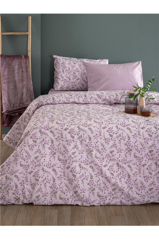 Σετ Παπλωματοθήκη Υπέρδιπλη Flannel Beauty 240x250 FB0235