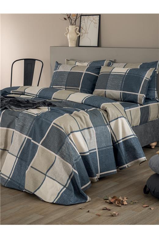 Σετ Παπλωματοθήκη Υπέρδιπλη Flannel Beauty 240x250 FB0236