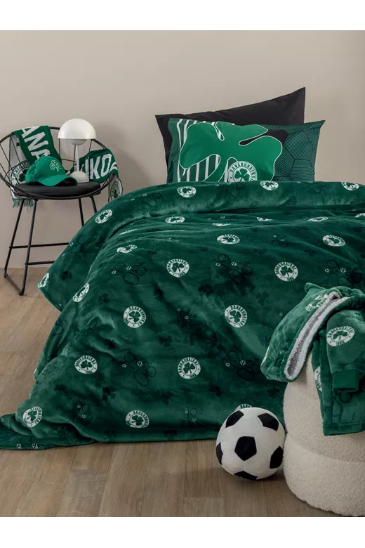 Κουβέρτα Ημίδιπλη 160x220 PANATHINAIKOS BL 
