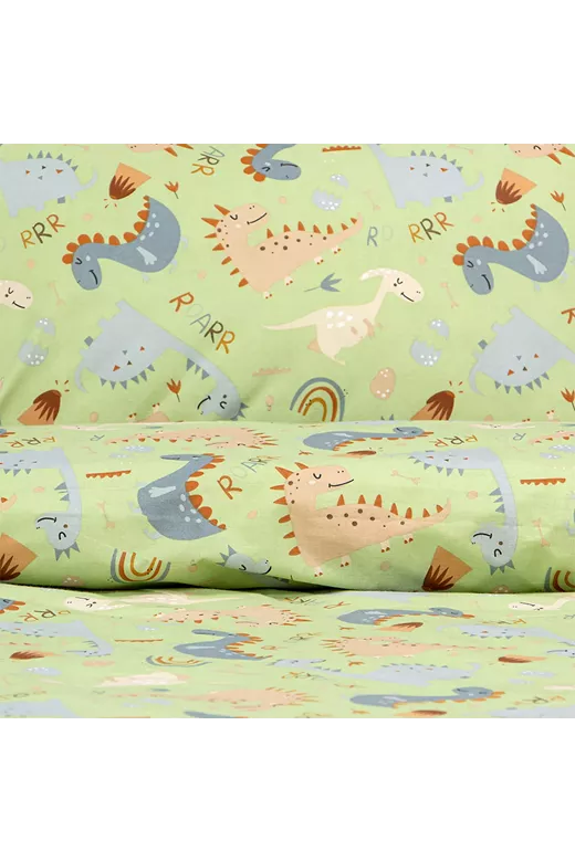 LINO ΠΑΙΔΙΚΑ ΣΕΤ ΣΕΝΤΟΝΙΑ JURRASIC NAP GREEN 170X260