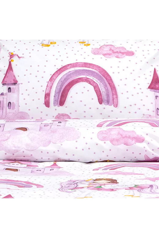 LINO ΠΑΙΔΙΚΑ ΣΕΤ ΣΕΝΤΟΝΙΑ DREAMY CASTLELAND WHITE 170X260